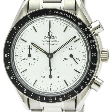 omega speedmaster automatic chronometer white|More.